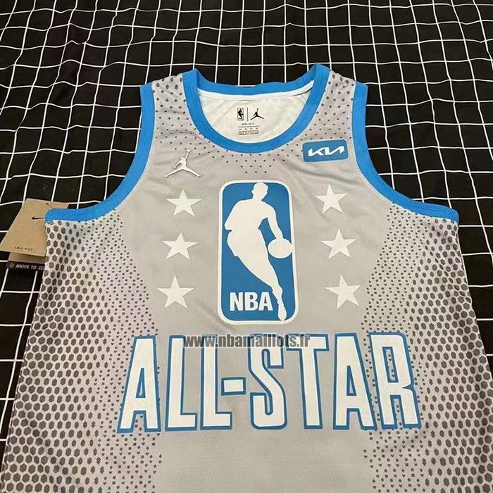 Maillot All Star 2022 Los Angeles Lakers LeBron James NO 6 Gris